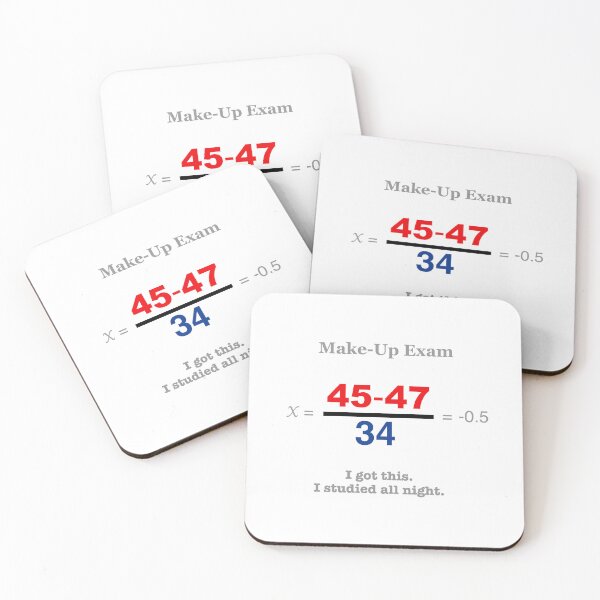 Item preview, Make-Up Exam – Cryptic Message in Numbers. Red/Blue designed and sold by "problem-42".