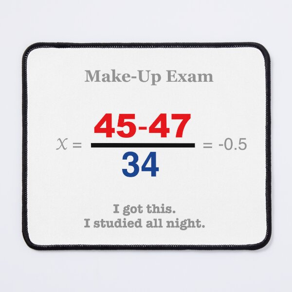 Item preview, Make-Up Exam – Cryptic Message in Numbers. Red/Blue designed and sold by "problem-42".