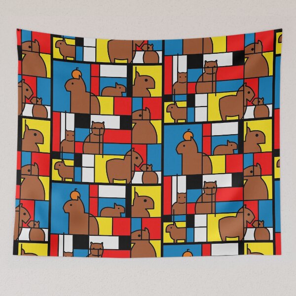 Item preview, Mondrian Capybara by Tobe Fonseca designed and sold by Tobe Fonseca®.