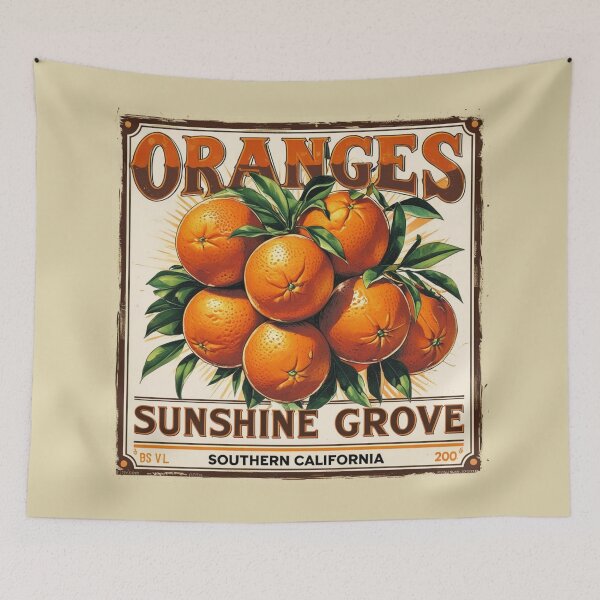 Item preview, Vintage orange create label. designed and sold by Rue Market.