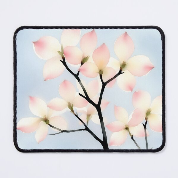 Item preview, Minimalist Pink Dogwood Watercolor Floral Art designed and sold by AetherLightArt.
