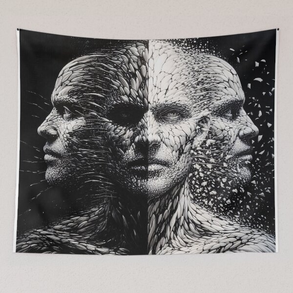 Item preview, Emotion of a man - Black/White Abstraction designed and sold by AD-Digital-Art.