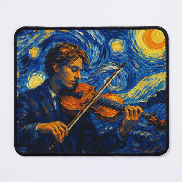Item preview, Starry Night Serenade – Violinist Under the Stars designed and sold by Myra365Art.