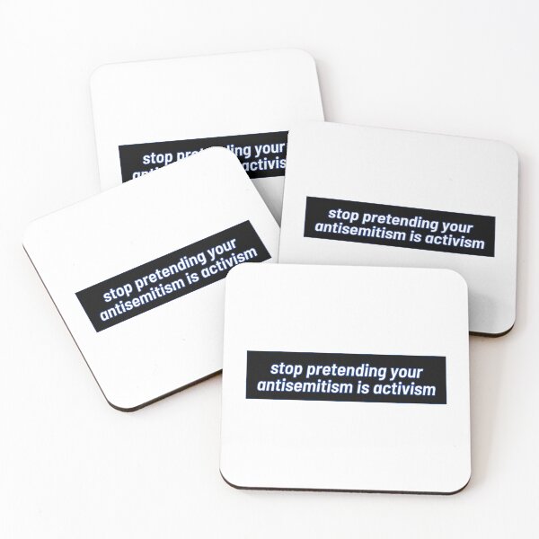 Item preview, stop pretending your antisemitism is activism (black and blue) designed and sold by smadison20.