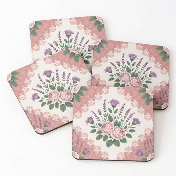 Item preview, Victorian Rose & Lavender Damask Floral Seamless Pattern designed and sold by NotARealGrownUp.