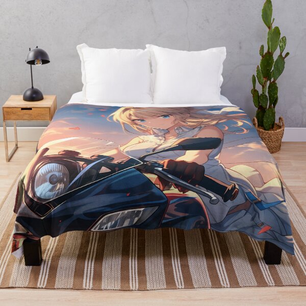 Artikelvorschau, Saber Fate Stay Night Anime Sonnenuntergang Motorrad Abenteuer entworfen und verkauft von mildaclairmo.