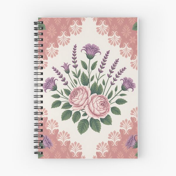 Item preview, Victorian Rose & Lavender Damask Floral Seamless Pattern designed and sold by NotARealGrownUp.