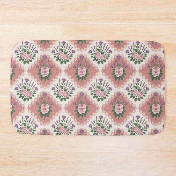 Item preview, Victorian Rose & Lavender Damask Floral Seamless Pattern designed and sold by NotARealGrownUp.