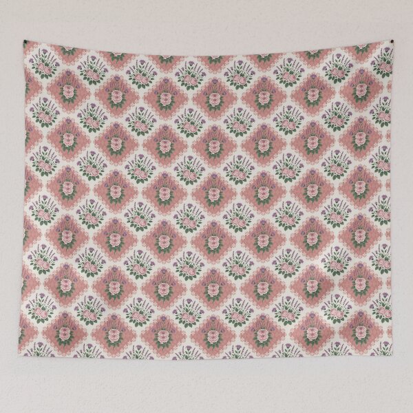 Item preview, Victorian Rose & Lavender Damask Floral Seamless Pattern designed and sold by NotARealGrownUp.