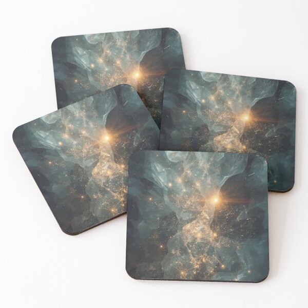 Item preview, Lucid Grid Ascension – Celestial Abstract Light Art designed and sold by AbstractAnom.