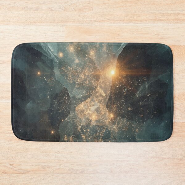 Item preview, Lucid Grid Ascension – Celestial Abstract Light Art designed and sold by AbstractAnom.