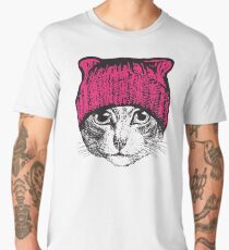 Pussyhat Protest Shirt - Women's March Pussycat Pink Hat Shirt Men's Premium T-Shirt