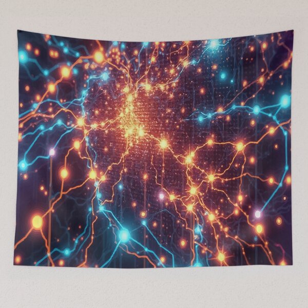 Item preview, Neural Sparkflow – Electric Synapse Energy Art designed and sold by AbstractAnom.