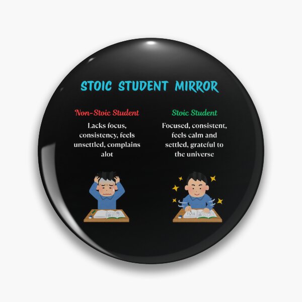 Item preview, Stoic Student Mirror: The Power of Stoic Mindset vs Non-Stoic Chaos| Stoicism Teachings designed and sold by LexaArtworks.