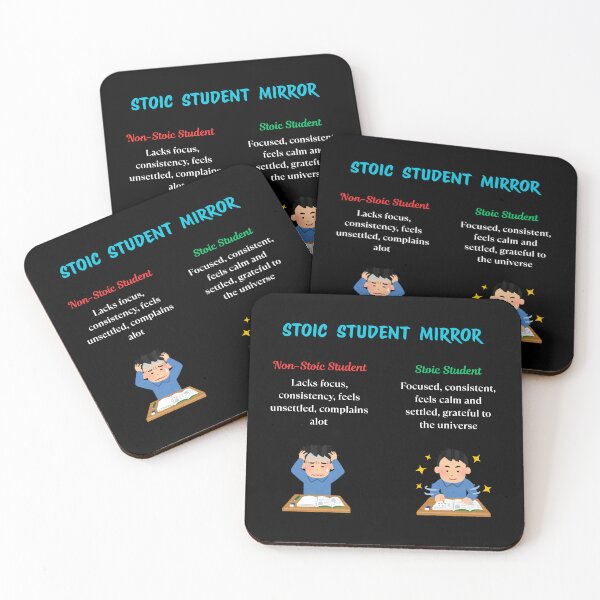 Item preview, Stoic Student Mirror: The Power of Stoic Mindset vs Non-Stoic Chaos| Stoicism Teachings designed and sold by LexaArtworks.