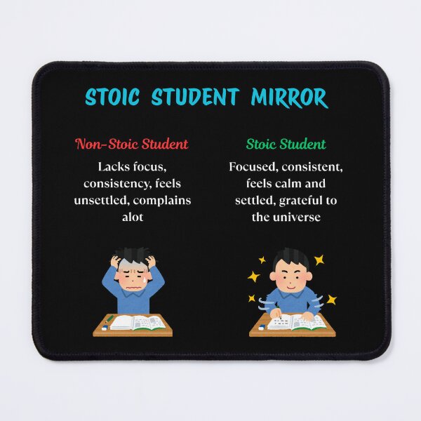 Item preview, Stoic Student Mirror: The Power of Stoic Mindset vs Non-Stoic Chaos| Stoicism Teachings designed and sold by LexaArtworks.