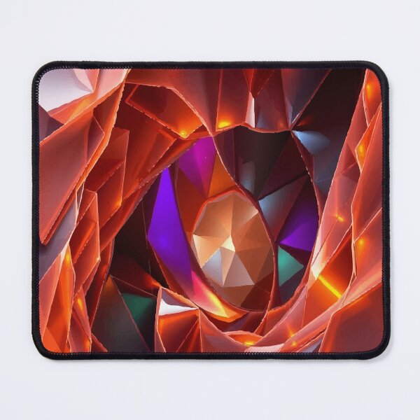 Item preview, Crimson Vortex Core – Geometric Flame Spiral Art designed and sold by AbstractAnom.