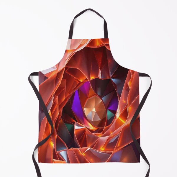 Item preview, Crimson Vortex Core – Geometric Flame Spiral Art designed and sold by AbstractAnom.