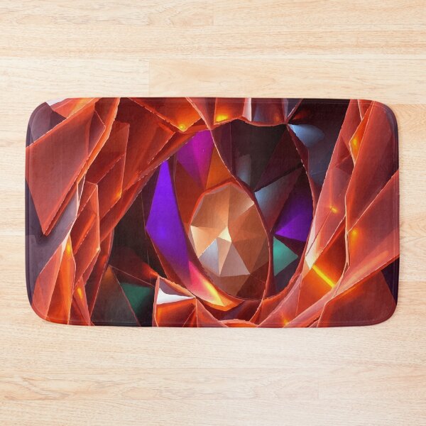 Item preview, Crimson Vortex Core – Geometric Flame Spiral Art designed and sold by AbstractAnom.