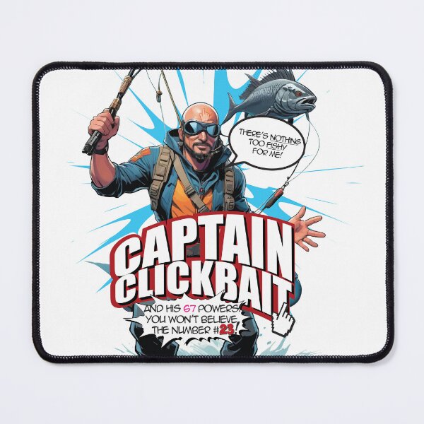 Item preview, Captain Clickbait — Comic Meme Superhero Parody designed and sold by ChiliPics.