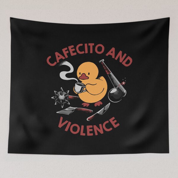 Item preview, Cafecito and Violence Funny Duck by Tobe Fonseca designed and sold by Tobe Fonseca®.