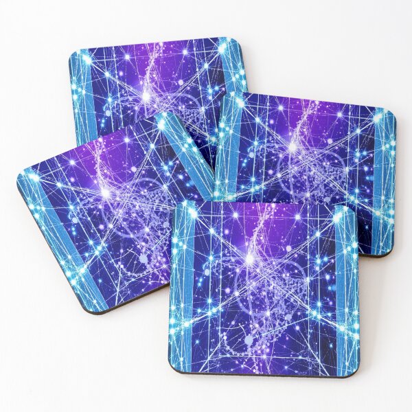 Item preview, Dimensional Lattice – Quantum Network Light Grid Art designed and sold by AbstractAnom.