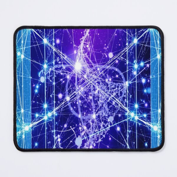 Item preview, Dimensional Lattice – Quantum Network Light Grid Art designed and sold by AbstractAnom.