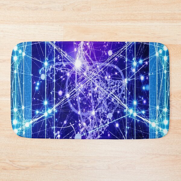 Item preview, Dimensional Lattice – Quantum Network Light Grid Art designed and sold by AbstractAnom.