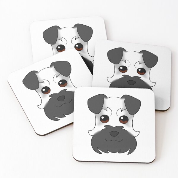 Item preview, White Schnauzer Black Snout Ears designed and sold by OliRoseArt.