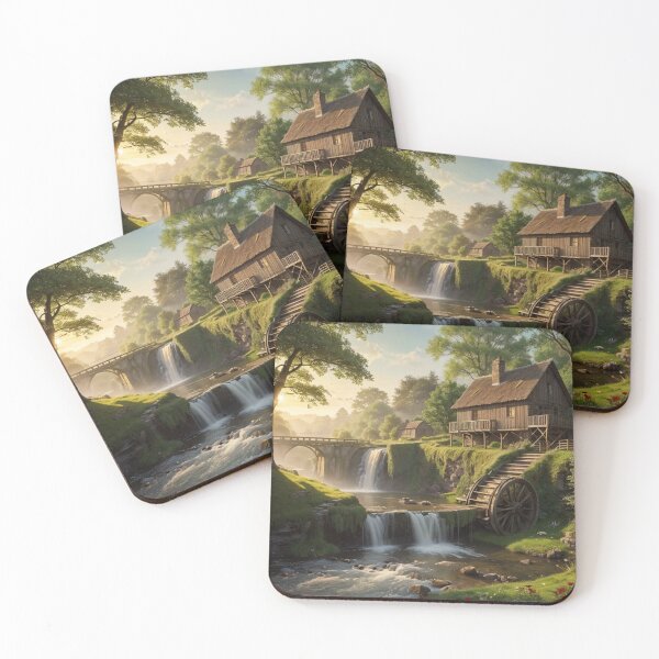 Item preview, Old Watermill Landscape designed and sold by vekotpu.