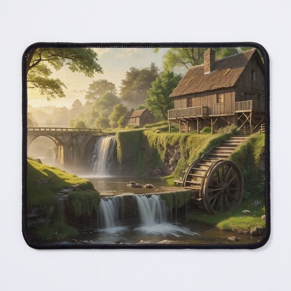 Item preview, Old Watermill Landscape designed and sold by vekotpu.