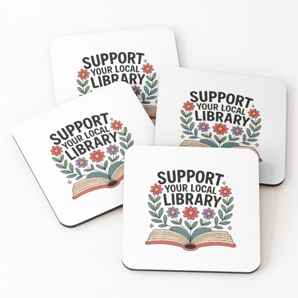 Item preview, Support Your Local Library – Book Lover Quote Design designed and sold by Love Between Pages.