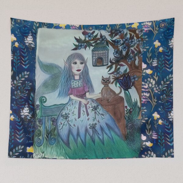 Item preview, Blue Goth Fairy n cat designed and sold by Misstonisart1.