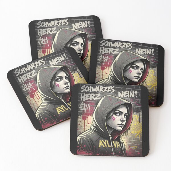 Item preview, Schwarzes Herz? Nein! – Ayliva Street Art Rebel Vibes designed and sold by JayceTucker89.