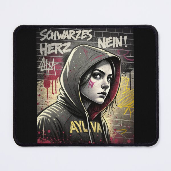 Item preview, Schwarzes Herz? Nein! – Ayliva Street Art Rebel Vibes designed and sold by JayceTucker89.