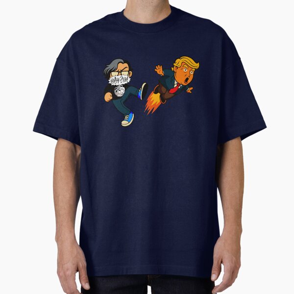 Artikel-Vorschau von Kicking Trump Großmäuliges Logo, designt und verkauft von The Renegade Writer's Mouthy Merch.