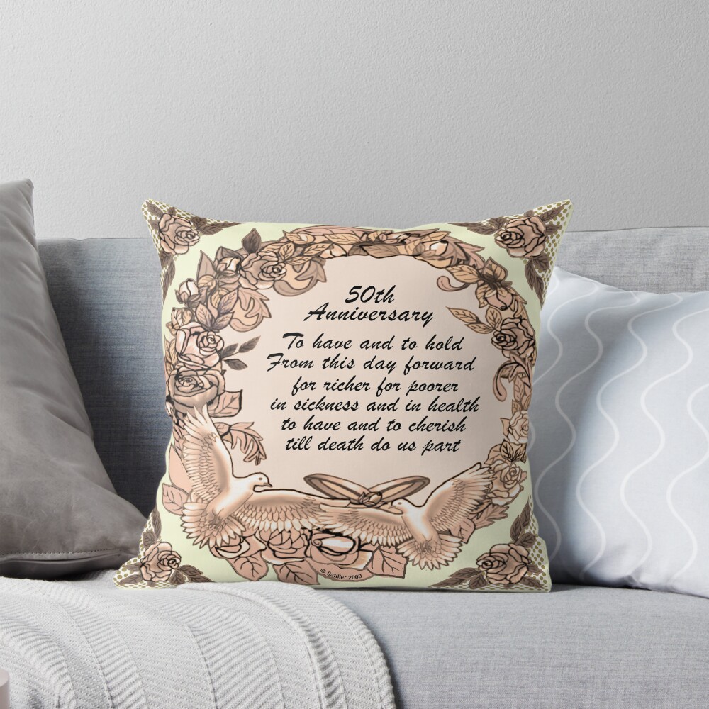 Wedding Anniversary Pillow