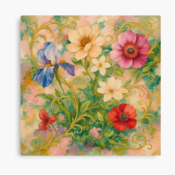 Aperçu de l'œuvre Jardin de fleurs de Gustav Klimt créée et vendue par maniacfitness.