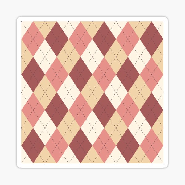 Item preview, Vintage Argyle Pattern in Warm Earth Tones – Retro Geometric Diamond Design designed and sold by Maydaypanic.