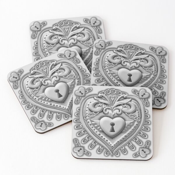 Item preview, Silvery Lock Heart  designed and sold by artmuvz.