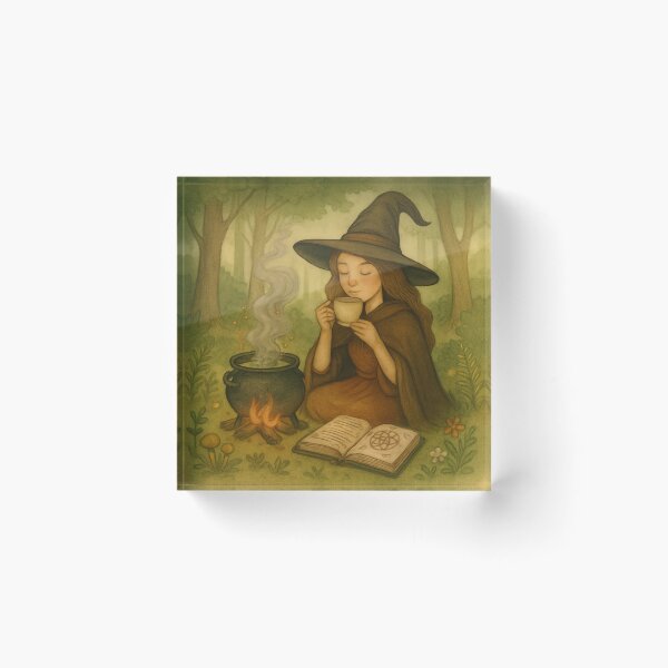 Item preview, Forest Witch Tea Time – Brewing Magic in Nature designed and sold by MoonMommaMagic.