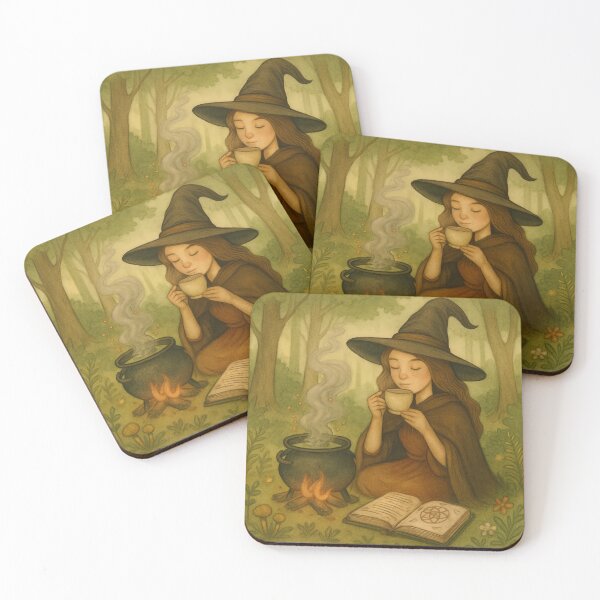 Item preview, Forest Witch Tea Time – Brewing Magic in Nature designed and sold by MoonMommaMagic.