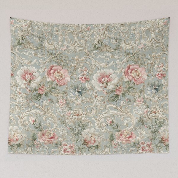 Item preview, Victorian Floral and Baroque Scroll Seamless Pattern designed and sold by Hunzaly.