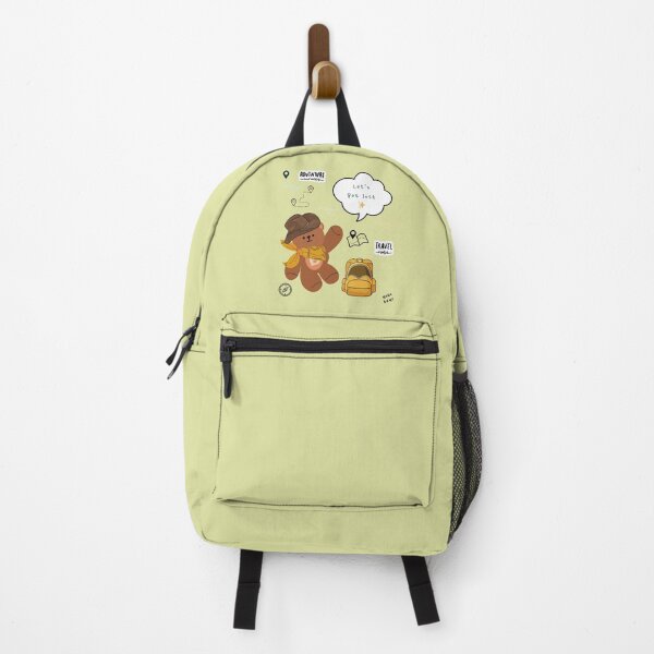 Item preview, Mono bear message – Let’s get lost (green background, playful nature mood) designed and sold by mintmono-studio.