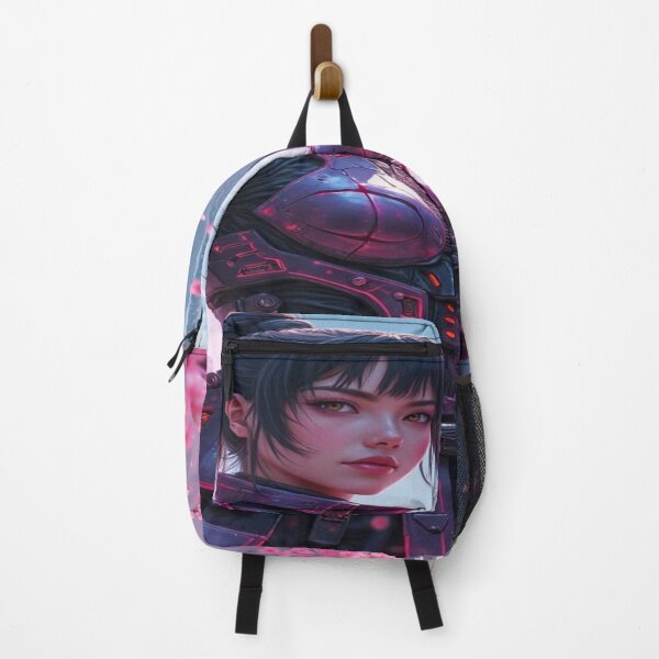 Item preview, Neon‑Bloom Samurai Girl designed and sold by TONSNAP.