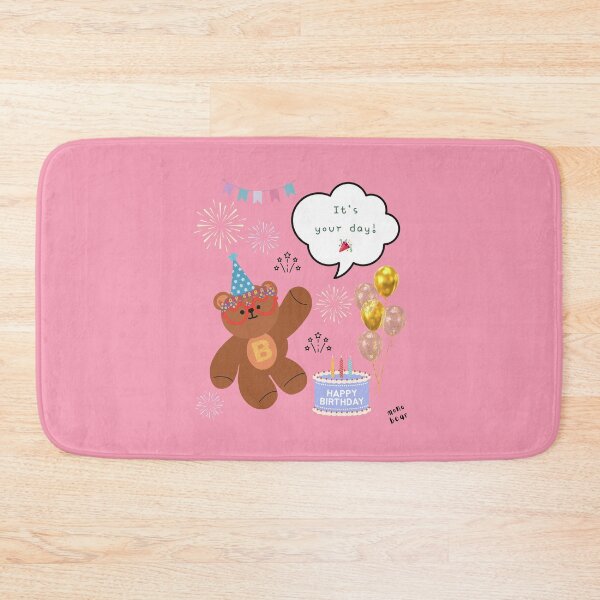 Item preview, Mono Bear Birthday – Pink Party Time designed and sold by mintmono-studio.
