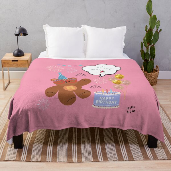 Item preview, Mono Bear Birthday – Pink Party Time designed and sold by mintmono-studio.