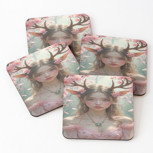 Item preview, Chica ciervo de ensueño en el bosque primaveral designed and sold by TONSNAP.