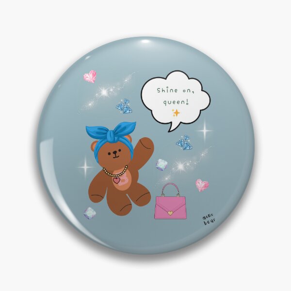 Item preview, Mono Bear Message – Shine On Queen (Dusty Blue Edition) designed and sold by mintmono-studio.