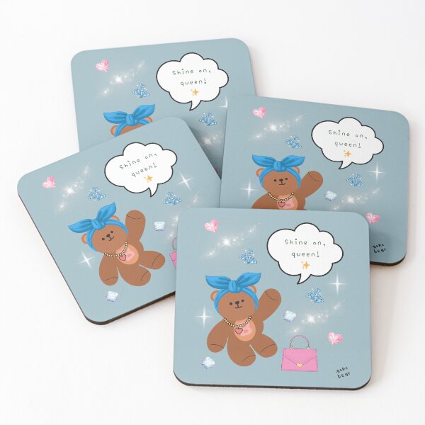 Item preview, Mono Bear Message – Shine On Queen (Dusty Blue Edition) designed and sold by mintmono-studio.